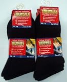 6 Pair Womens Thermal Socks Black Size 4-6