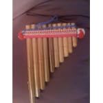 10 Pipe Varnished Pipe Pan Flute/Siku/Antara