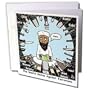 Rich Diesslins Funny General - Editorial Cartoons - Osama Bin Stupid - World Turns Unites Against Terrorism briefly - Greeting Cards-6 Greeting Cards with envelopes