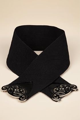 Enamel Filigree Stretch Wide Belt