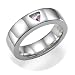 18k White Gold Trillion Pink Sapphire Ring, Size 6