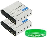 Young Micro (2-Pack) NP-40 1250mAh Li-Ion Battery Compatible with Casio Exilim EX-Z750 7.2 Megapixel Digital Camera