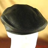 FAUX LEATHER IVY DRIVER GOLF CAP HAT * BROWN * Small / Medium