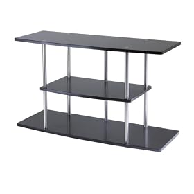 Winsome Wood 3 Tier TV Media Stand in Espresso Chrome by Winsome