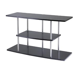 Winsome Wood 3 Tier TV Media Stand in Espresso Chrome by