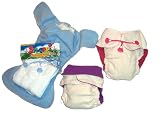Green Acre Designs One Size Semi-fitted Cloth Diaper Set with Free 3-layer insert and Snappi