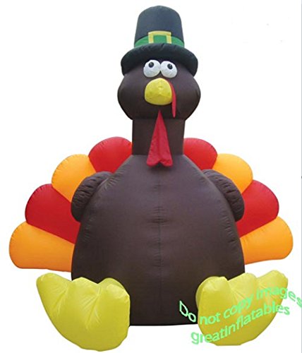 Thanksgiving Inflatable 10 Ft Giant Pilgrim Turkey Airblown