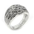 Cut Out Multi-design Marcasite Ring