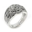 Cut Out Multi-design Marcasite Ring