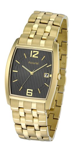Accurist MB742GR Gents Gold tone textured dial bracelet watch