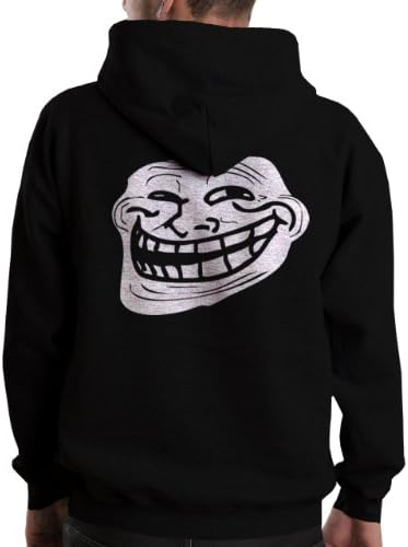 Trollface Troll Meme Problem Men Slogan Hoodie New Unique Black XL