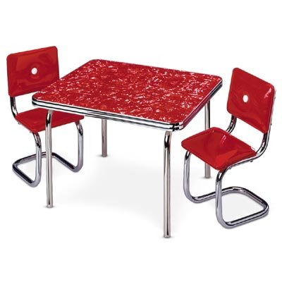 American Girl Molly's Table & Chair Red