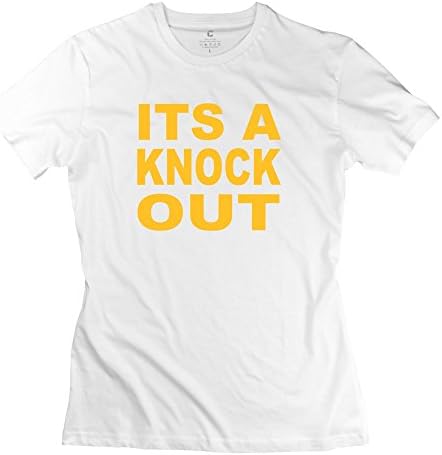 Novelty Custom Printed Female Its Knock Out Tees X-Small White