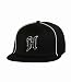 Hustler Gothic H Flexfit Hat - Black - Small-Medium