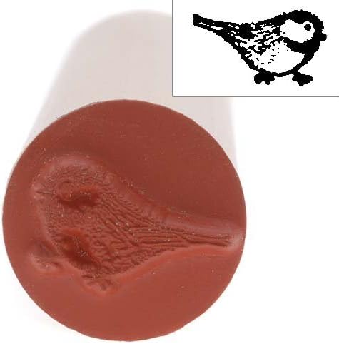 Wood Peg Mounted Rubber Stamp 3/4 Inch Mini Chickadee Bird Design