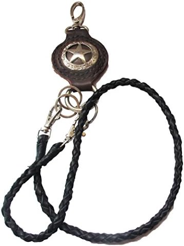 Men's Leather Creative Fashion Keyring Keychain Key Chain Ring + Leather Chain