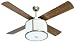 Craftmade LC56PLN Polished Nickel Lauren 56 4 Blade Ceiling Fan with Reversible Blades, Integrated
