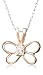 14k Rose Gold Diamond Butterfly Pendant (.015 cttw, J Color, I2 Clarity), 18