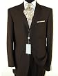 Italian 3 Button 2pc Mens Suit Signature Collection Merino Wool 140's Hand Tailored Year Round Use Business Suit Chocolate Brown