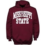 NCAA Mississippi State Bulldogs Maroon Bold Arch Pullover Hoodie Sweatshirt (Small)