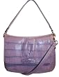 Authentic Coach Embossed Leather Exotic Flap Bag 17646 Lilac Purple