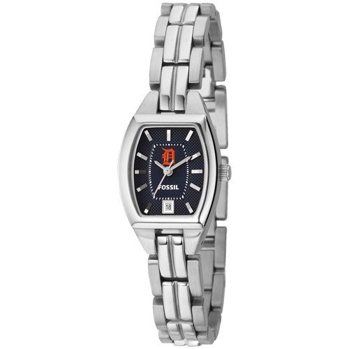 Fossil Detroit Tigers Ladies Stainless Steel Analog Cushion Watch