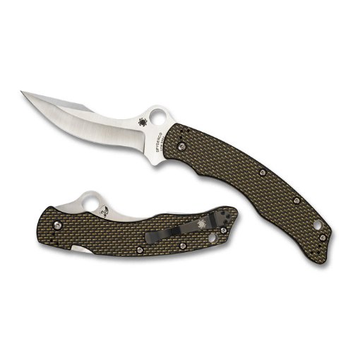 Spyderco Szabo Folder Carbon Fiber Plain Edge Knife Spyderco Szabo Folder Carbon Fiber Plain Edge Knife Hunting Knives