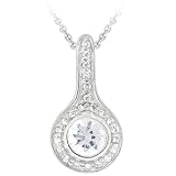 Sterling Silver CZ Round Pendant