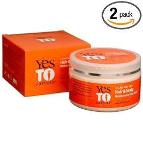 Yes To Carrots Hair & Scalp Moisturizing Mud Mask, 8.45-Ounce Tubs (Pack of 2)