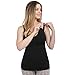 Kindred Bravely Simply Sublime Maternity & Nursing Tank with Built-in Bra (Black, Medium)