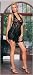 Leg Avenue 2pc Lace Halter Dress With G-String (One Size/Black)