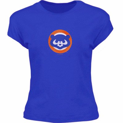 Chicago Cubs Women's Royal 1984 Baby Doll Logo Shirt by G-III