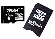 TOPRAM 16GB 16G microSD microSDHC Card Class 4 with Memory Stick Pro Duo Adapter