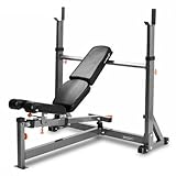 Keys Fitness Olympic Weight Bench Adjustable Light Commercial
