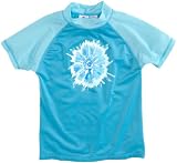 41BiiI87xZL. SL160  Kanu Surf Girls 7 16 Sundial Short Sleeve Rashguard, Blue, Medium (10)