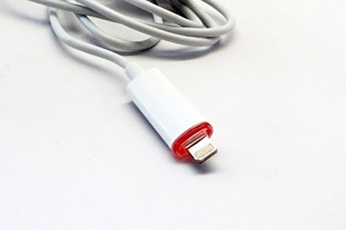 LED iPhone iPad Charging Cable With Duel Port USB Wall Plug Two USB Ports - 2.1A for iPhone iPad and 1.0A for Samsung and other devices - High Speed Charging Lead with LED Tip Shows Charging or Charged With Plug in Wall Charger Complete Package to Charge your iPhone iPad Generation 5 (White)