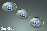 LED Einbaustrahler Badstrahler Strahler Spot Einbauset 3-er Set