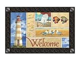 Coastal Collage Welcome Indoor Outdoor Mat