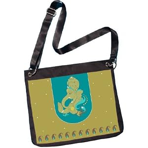 Paisley Design Ganesh Flat Messenger Bag