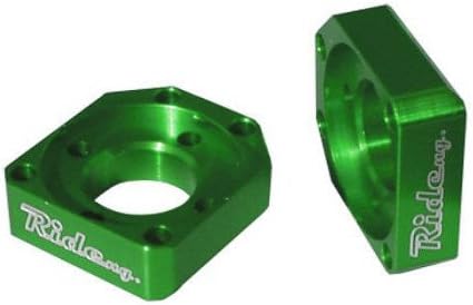04-15 KAWASAKI KX250F: Ride Engineering Axle Blocks (GREEN)