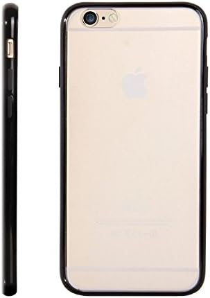Ailik Luxury Ultra Thin Slim Aluminum Metal Bumper Frame Case for iPhone 6 4.7"Retina HD display,Armor Metal Buckle Arc-shaped Design TPU+PC - cell phone carrying cases (Black)
