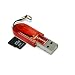 Kingston 2 GB microSD Flash Memory Card with Reader (Red) FCR-MRR+SDC/2GB