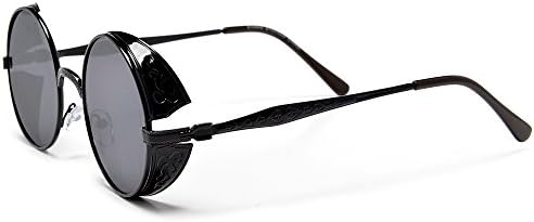 USlife 80's Style Vintage Style Inspired Classic Round Sunglasses Very Popular (Silver Frame)