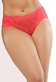 Avenue Plus Size Flirt Hi-Cut Lace Hipster Panty (OCEAN BLUE,18/20)