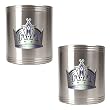 Los Angeles Kings NHL 2pc Stainless Steel Can Holder Set- Primary Logo by Great American Products