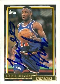 Terrell Brandon Autographed/Hand Signed Basketball card (Cleveland Cavaliers) 1992 Topps #69