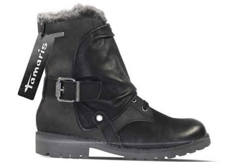 Tamaris 26271-27 Damen Stiefel Nubukleder, Schwarz, Größe 38