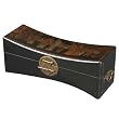 Handmade Black Leather Painted "Chinese Marketplace" Jewelry Box