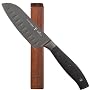 Tyler Florence Titanium 5-Inch Santoku Knife with Magnetic Individual Wood Knife Block