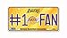 Rico Industries NBA Los Angeles Lakers #1 Fan Metal License Plate Tag, 6 x 11.5-inches